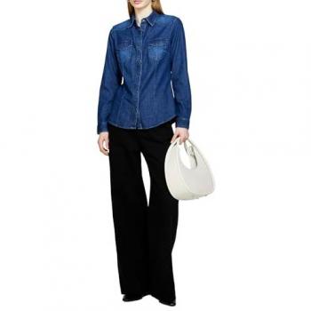 Sisley Jeanshemd Dunkelblau Regular Fit