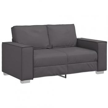VidaXL Grey Twin-Couch 120 cm – Artificial Leather Upholstery