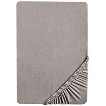 Drap-housse Biberna en jersey gris (140