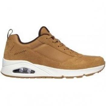 Skechers Uno-Stacre, Sneakers da uomo in pelle PU marroni, EU 41