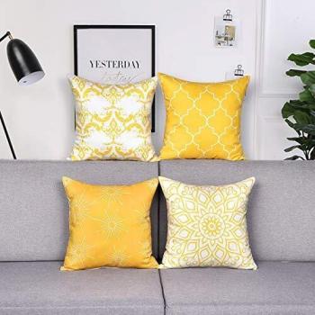 Alishomtll Soft Polyester Pillow Covers with Zip, Set of 4