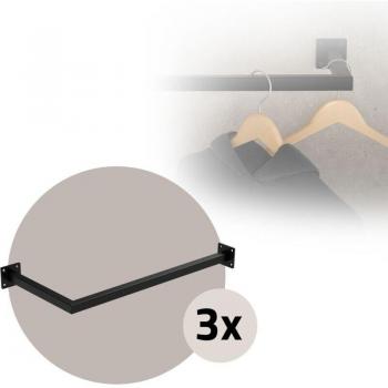 Set Appendiabiti per Bagno e Cucina ML Design, 3 pezzi, L Attacco a Parete 60x30 cm