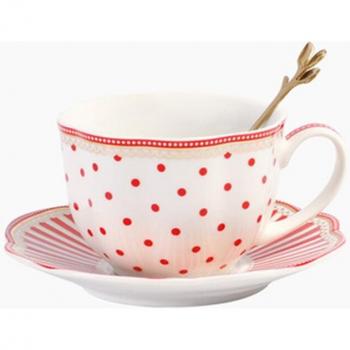Taza de café y plato combinados, diseño europeo clásico