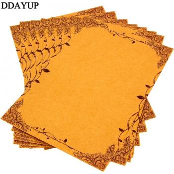 8pcs Vintage Flower and Leaf Letter Paper