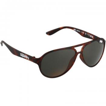 Superdry Herrenmodell Astro 102 – Braun meliert, Kunststoffrahmen, dunkelgrüne Gläser, UV‑Schutz