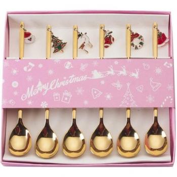 6Pcs Decorative Metal Stirring Spoons