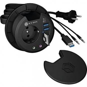 Hub USB 3.0 avec combo jack 3.5 mm ICY BOX IB-HUB1430-CR