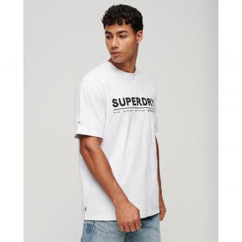 Superdry Maglietta Utility Sportiva Maniche Corte Bianco XL