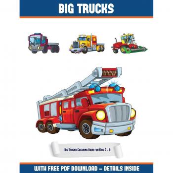 Big Trucks Coloring Book for Kids 3