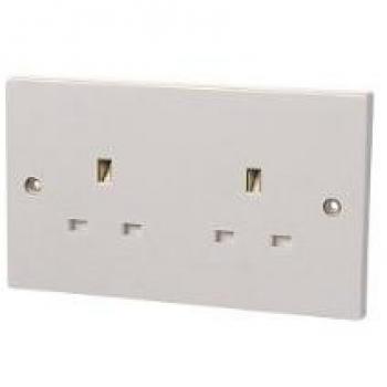 Unswitched Socket 2-Gang 13A