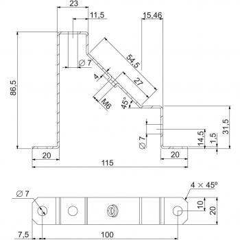 Armadio Rack Binario Schneider 45° NSYFB45 Grigio