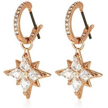 Pendientes de aro en oro rosa, Swarovski Symbolic Estrella
