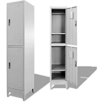VidaXL Locker Cabinet with 2 Compartments 15x17.7x70.9