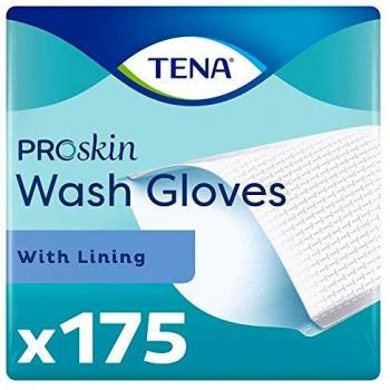 TENA Wash Gloves Jetables et Plastifiés en Pair