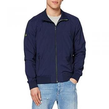 Superdry Chaqueta Harrington Ligera, Azul (Rich Navy Adq), XXL para Hombre