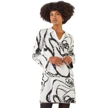 Ivory Lace‑Patterned Knitted Gown – Women, 16