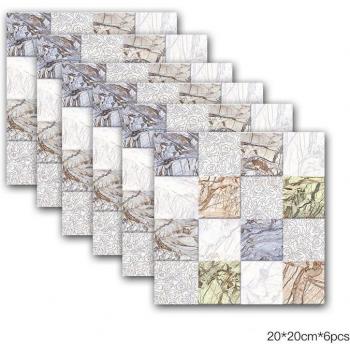 6-Piece Unique Pattern Tile Stickers