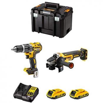 DeWALT Kit DWK208 (DCD796 DCG405 2 x 2,0 Ah DCB107 TSTAK VI)