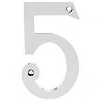 Carlisle Brass Number 5 Numeral, Chrome Finish, 76 mm