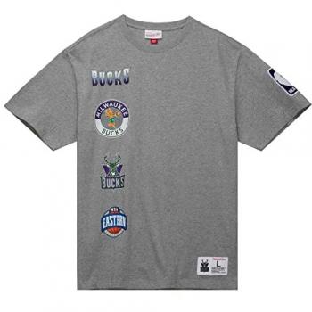 Milwaukee Bucks HomeTown City Shirt – Mitchell & Ness, Herren, S, Grau
