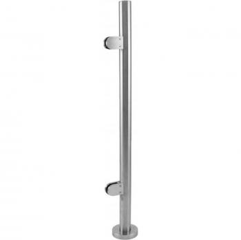 Support d’extremité balustrade 1100 mm – acier inoxydable, verre et caoutchouc inclus