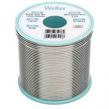 Filo Saldante senza piombo Weller SAC M1, 1.6mm, 500g