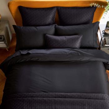 Ted Baker Unisex Black King Duvet Cover – Cotton Sateen 250 Threads