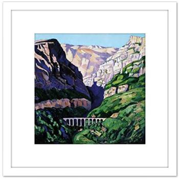 Artery8 White Mardsen Hartley Maritime Alps Vence 8x8 Framed Wall Art