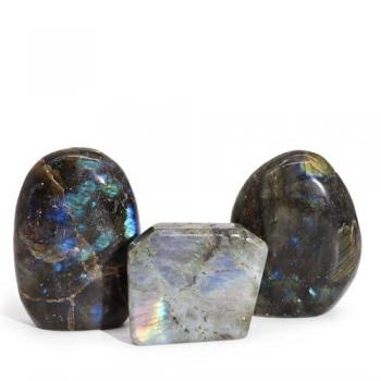 Madagascar Labradorite Polished Tombstone (approx 80-100g, 50-70mm)