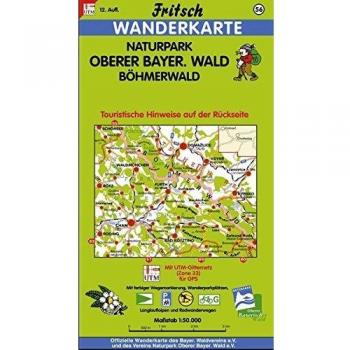 Fritsch Karten, Nr.56, Naturpark Oberer Bayerischer Wald, Böhmerwald: Touristische Hinweise. Mit Farbiger Wegemarkierung, Wanderparkplätzen Und Langlaufloipen