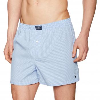 Polo Ralph Lauren Boxer Colore Soft Blue con Accenti di Bianco