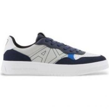 Armani Exchange Zapatillas Deportivas Hombre Tecno‑Ante Blanco Marino