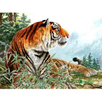 Strass-Dekor: Tiger im 5D-Design