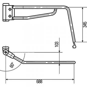 Hella 8HG 503‑019‑022 elektrischer Halter für rechte Außenspiegel – MAN Universal