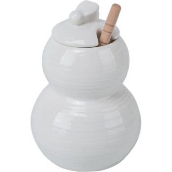 Tarro de miel de porcelana con cuchara, 12 oz