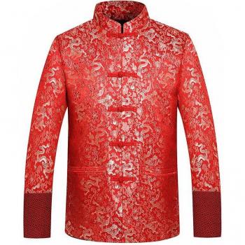 Chaqueta de Boda China con Diseño de Dragón