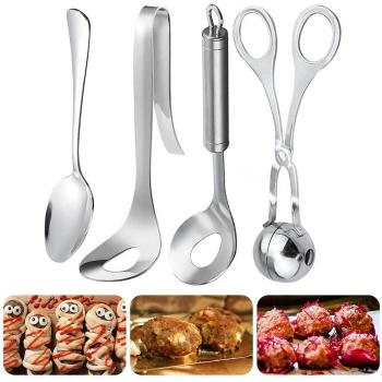 Cucharas para Albóndigas 4 Uds. en Acero