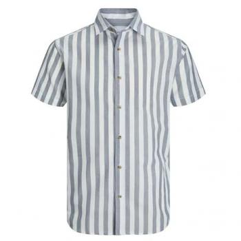 Jack & Jones Herren Oxford Streifen Kurzarmhemd JJJOSHUA