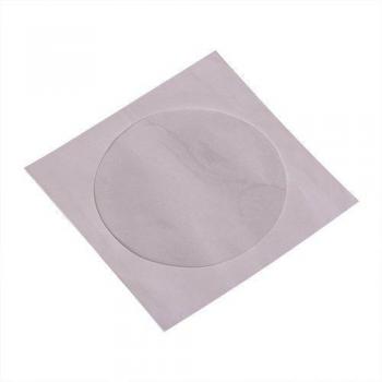Fundas protectoras para CD y DVD con recorte visor y solapa, paquete de 100 unidades