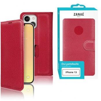 Étui Portefeuille Magnétique avec Languette iPhone 13 Rouge