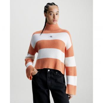 Jersey de mujer rayas cuello perkins Calvin Klein Jeans