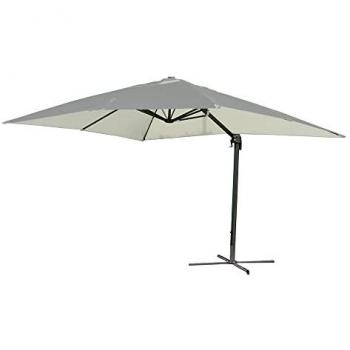 Parasol Jardin Carré 3x3 m Écru avec Bras