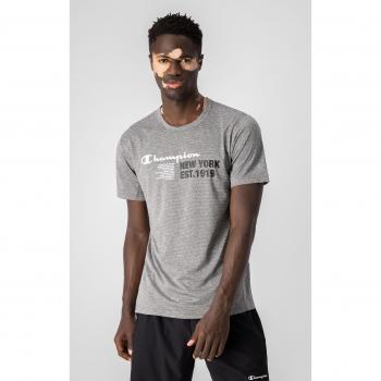 T-shirt Uomo in Tessuto Micro Mesh Grigio Scuro