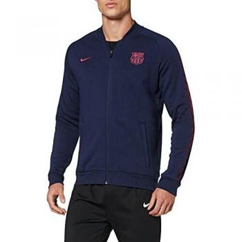 Nike Herren FCB M Nk Gfa FLC TRK JKT Outdoorjacke, Obsidian/Edelrot, S
