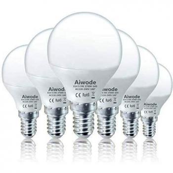 Aiwode Reflektorlampe G45 180° Abstrahlwinkel – Set von 6