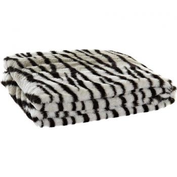 Manta Decorativa DKD Home 130 x 170 x 2 cm Negro Gris Blanco Colonial