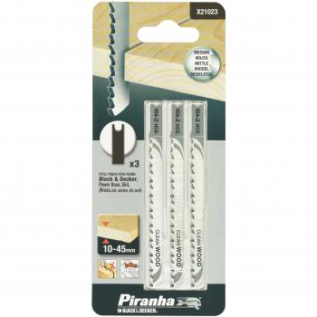 Black and Decker X21023 Piranha Wood HCS Medium U Shank Jigsaw Blades