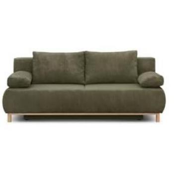 Banqueta Triple Convertible MIKA Verde Caqui con Almacenamiento Integrado 192x84x93 cm