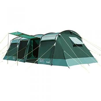 Tente familiale Skandika Montana 8 – Tunnel 7 m × 2,8 m – 8 places – vert