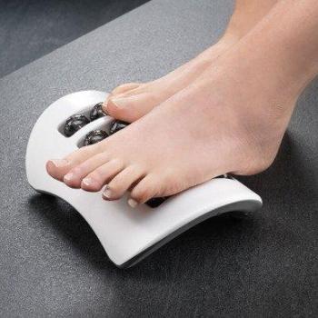 Dual Foot Massager with Multiple Massage Modes and Pressure Settings, White